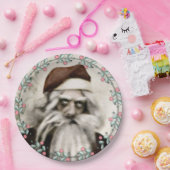 griezelige kerstman papieren bordje (Feest)