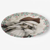 griezelige kerstman papieren bordje (Gekanteld)