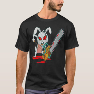 Griezelige Kettingzaag Konijn Goth Gotische Hallow T-shirt