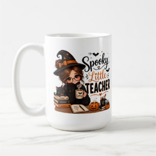 Griezelige kleine leraar Halloween grote mok