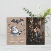 Griezelige krans feestdagenkaart (Staand voorkant)