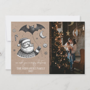 Griezelige krans feestdagenkaart