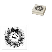 Griezelige krans 	rubberstempel (Gestempeld)