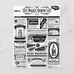 griezelige krant briefkaart