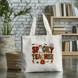 Griezelige Leraar Halloween | Luipaardprint Mix Tote Bag