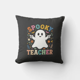Griezelige leraar Schattig spook Halloween-ontwerp Kussen