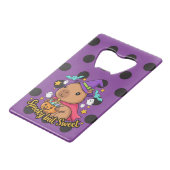 Griezelige maar Lieve Capybara Heks Halloween Kredietkaart Flessenopener (Achterkant Gekanteld)