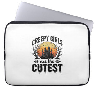 Griezelige Meisjes Zijn De Schattigste Halloween V Laptop Sleeve