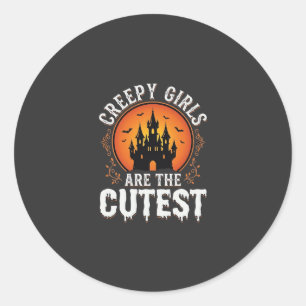Griezelige Meisjes Zijn Het Cute Gotische Hallowee Ronde Sticker