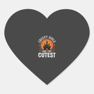 Griezelige Meisjes Zijn Het Schattigste Gotische H Hart Sticker