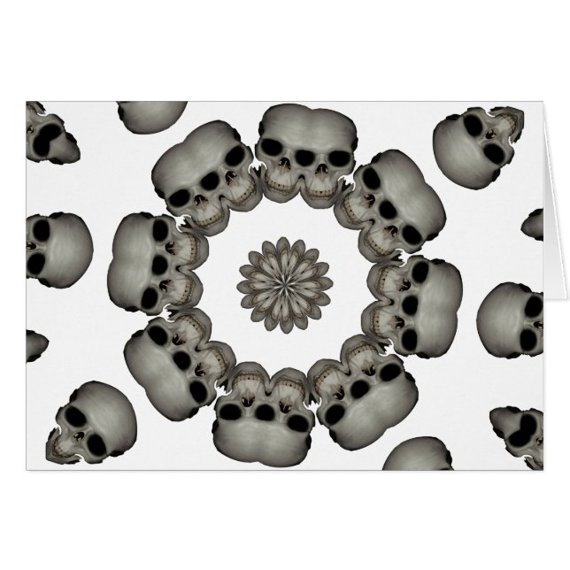 Griezelige Menselijke Schedel Mandala (Voorkant Horizontaal)