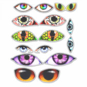 Griezelige Mensen Dier Wezen Ogen Sticker (Voorkant)