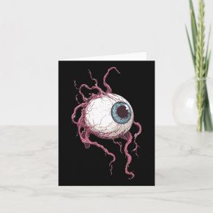 Griezelige Monster Oog Tattoo Stijl Horror Grafisc Kaart
