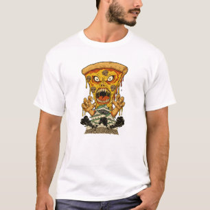 Griezelige Monster Pizza Japan Kasteel Grappige Fo T-shirt