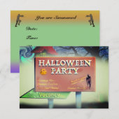 Griezelige motel uitnodiging (Voorkant / Achterkant)