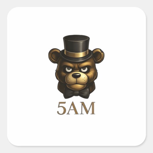 Griezelige Nacht Animatronic Beer Sticker (Voorkant)