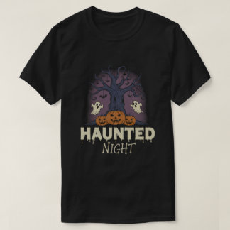 Griezelige nacht Halloween horror T-shirt