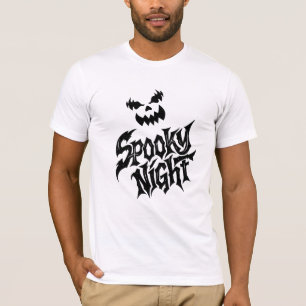 Griezelige nacht Pompoen gezicht T-shirt