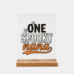Griezelige Nana Halloween Geest Vintage Shirt Ontw Acryl Bord