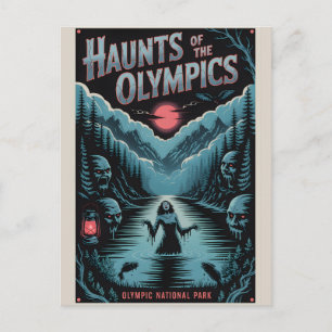 Griezelige Olympic National Park Poster Briefkaart