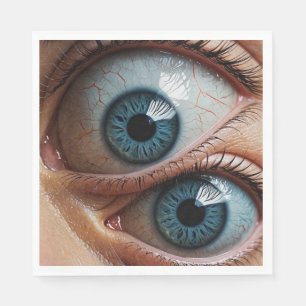 Griezelige oogbollen servet