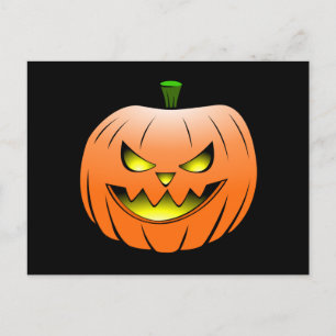Griezelige Pompoen Halloween Ansichtkaart Briefkaart