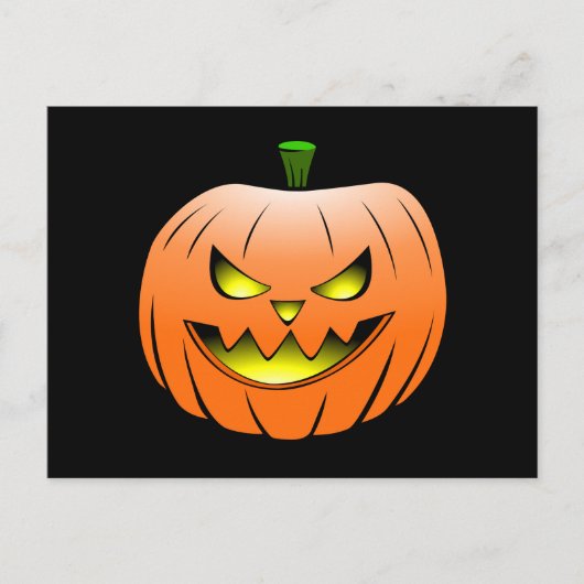 Griezelige Pompoen Halloween Ansichtkaart Briefkaart (Voorkant)