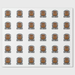 Griezelige Pompoen Heks Vintage Gravure Halloween Cadeaupapier