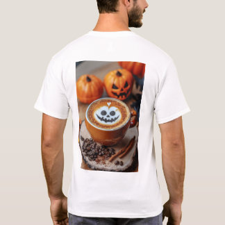 Griezelige Pompoen Kruiden Latte Kunst Halloween K T-shirt