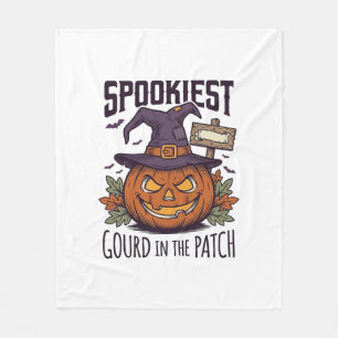 Griezelige Pompoen Shirt Vintage Gravure Halloween Fleece Deken