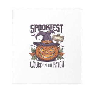 Griezelige Pompoen Shirt Vintage Gravure Halloween Notitieblok