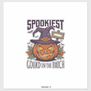 Griezelige Pompoen Shirt Vintage Gravure Halloween Sticker