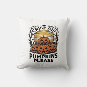 Griezelige Pompoen Shirt Vintage Gravure Herfst Ha Kussen