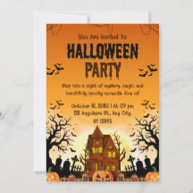 Griezelige Pompoen Snij Halloween Feest Uitnodigin