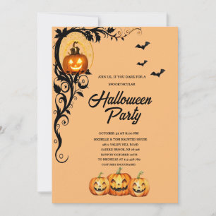 Griezelige Pompoen vleermuizen Volwassenen Hallowe Kaart