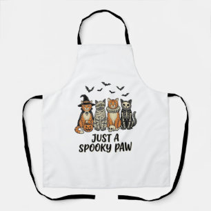 Griezelige Poot Halloween Katten Vintage Shirt Ont Schort