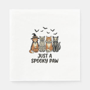 Griezelige Poot Halloween Katten Vintage Shirt Ont Servet