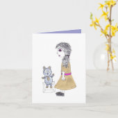 griezelige pop kaart (Gele Bloem)