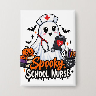 . Griezelige schoolverpleegster Button