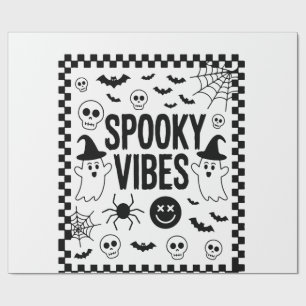 Griezelige Sfeer Retro Halloween Cadeaupapier