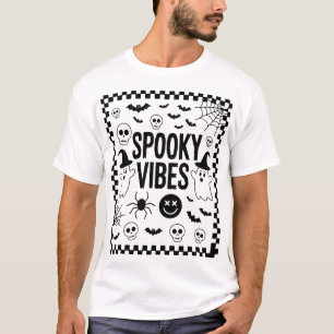 Griezelige Sfeer Retro Halloween T-shirt