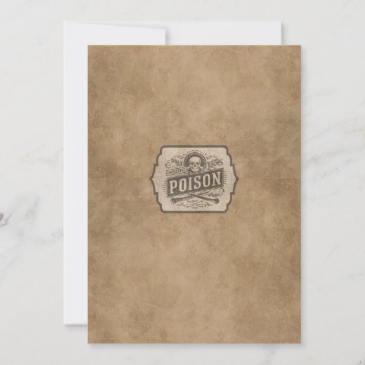 Griezelige Skelet Halloween Feest Uitnodiging (Achterkant)