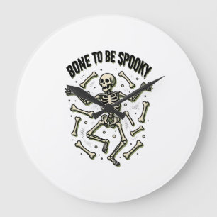 Griezelige Skelet Shirt Vintage Halloween Botten D Grote Klok