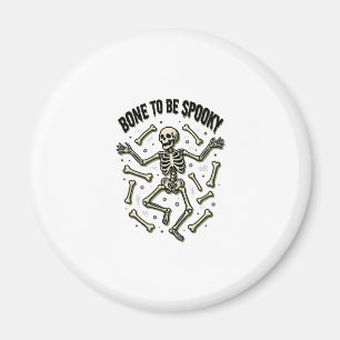 Griezelige Skelet Shirt Vintage Halloween Botten D Magneet