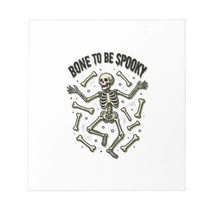Griezelige Skelet Shirt Vintage Halloween Botten D Notitieblok