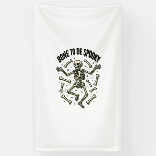 Griezelige Skelet T-shirt Vintage Halloween Botten Spandoek