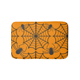 Griezelige Spinnenweb Halloween Badmat