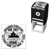 Griezelige Spinnenwebben Naam Adres Gehekst Huis Zelfinktende Stempel (In situ)