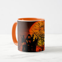 Griezelige Spokenhuis Halloween Mok