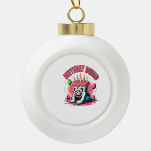 Griezelige Taart Schedel Verjaardags Team Keramische Bal Ornament